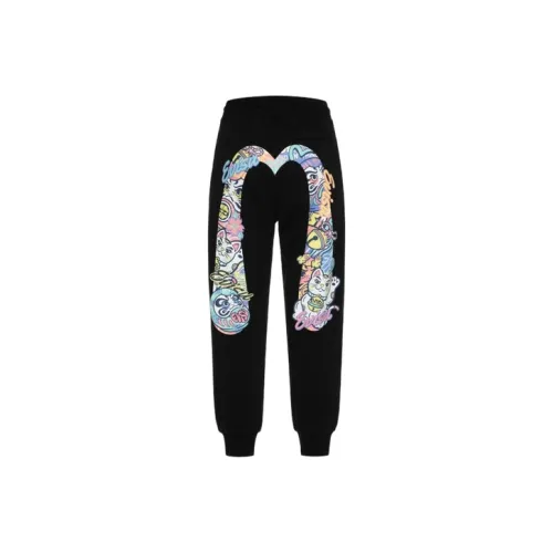 EVISU Черные Женские Повседневные Штаны