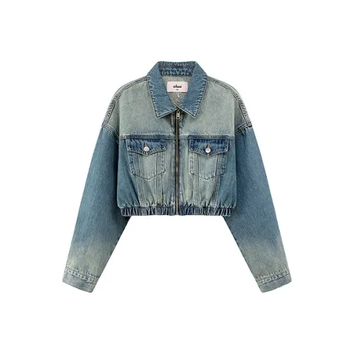 CHUU Джинсовая куртка женская средний деним синий