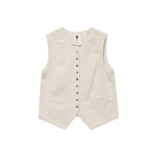 KERANPUJIAN Жилет Женские Светлый Оригинальный Конопля