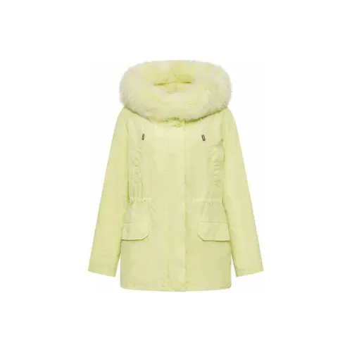 Yves Salomon PARKA Пальто Женское Желтое