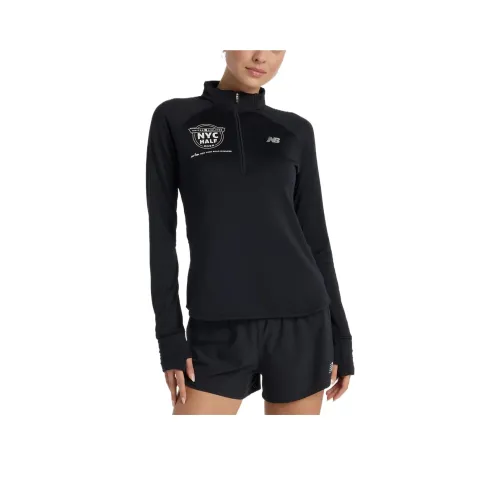 New Balance UNITED Airlines NYCHeat Сетка Толстовка Женские Черный