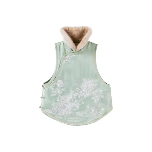 YICHENGFENGXU Жилет Женские Зеленый