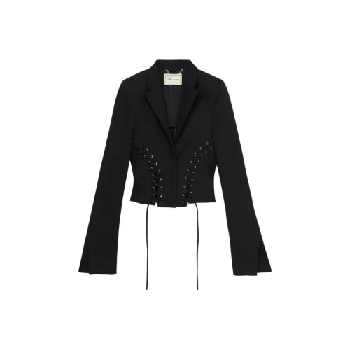 Blumarine SS25 Бизнес-костюм Пальто Женское Черное