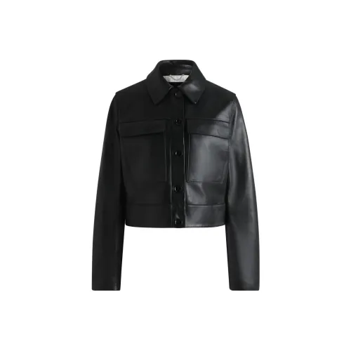 Hugo Boss FW24 Кожа Куртка Женская Черная