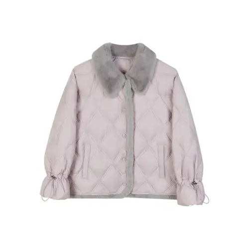 IQC Хлопковый пуховик женский фиолетовый