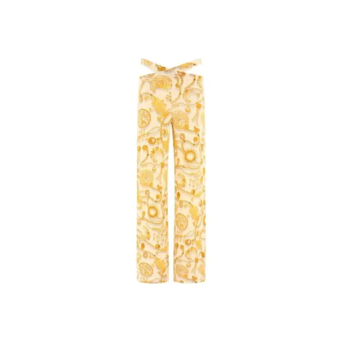 Marine Serre Желтые Женские Повседневные Брюки