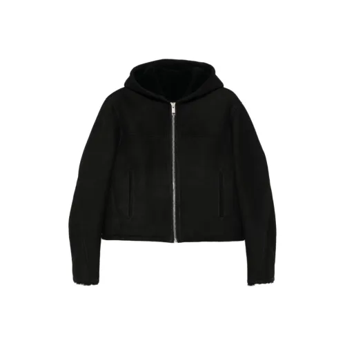 Yves Salomon FW24 Кожа Куртка Женская Черная