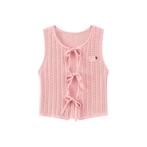 CHUU Светло-розовый Женские Жилеты