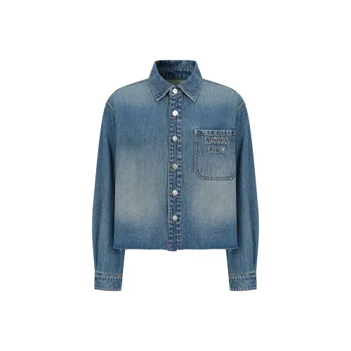 JZ. ANNAKRO Denim Jacket Women's Blue Shades JZ. ANNAKRO Деним Куртка Женская Синие Оттенки