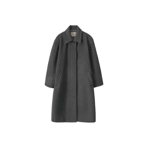 NOTHING WRITTEN FW24 Papa Однобортное Пальто Женское Серый Серый