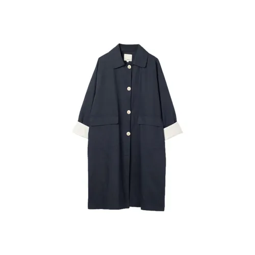 ZIMO Тренчкот Женский Темно-Синий