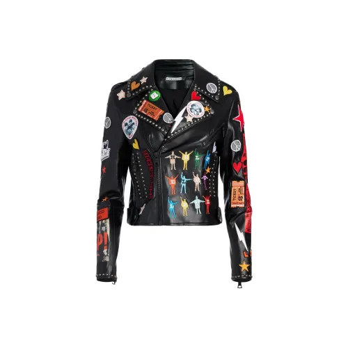 ALICE+OLIVIA Кожа Куртка Женская Черная