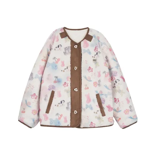 MASOOMAKE Бархат Feel Пальто Женское Белое