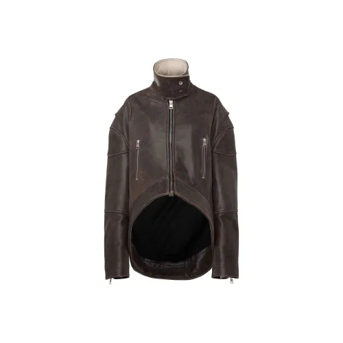 JW Anderson Умбра Женские Кожаные Куртки