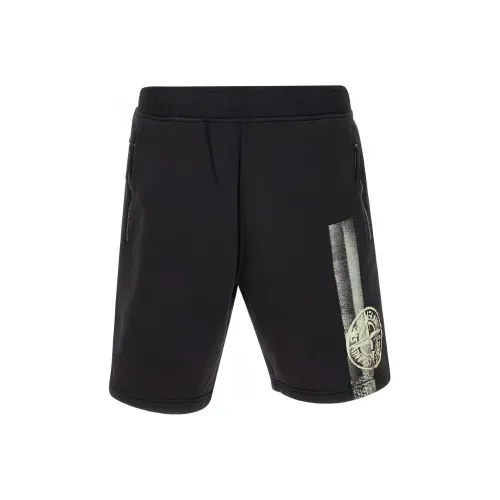 STONE ISLAND Черные Мужские Повседневные Шорты