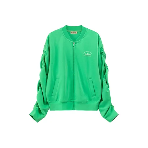 NO ONE ELSE Cropped Coat Women's Forest Green NO ONE ELSE Укороченное пальто женское цвет лесной зеленый