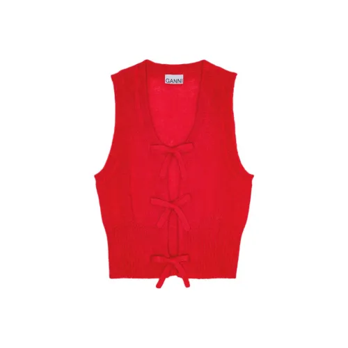 GANNI FW24 Жилет Женские Гоночный Красный