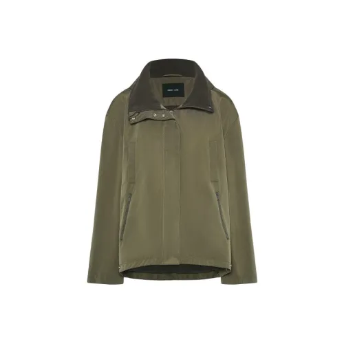 Rarely Alike Ветрозащитный Теплоизоляционный Ветровка Женские Армейский зеленый