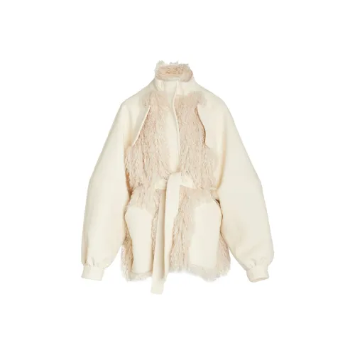 Giambattista Vall Бежевые Женские Бархатные Куртки