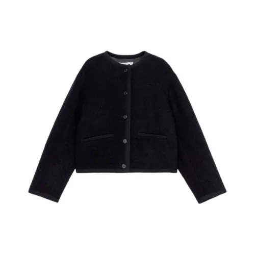 ARKET Cropped Coat Women's Dark Blue ARKET Укороченное пальто женское темно-синего цвета