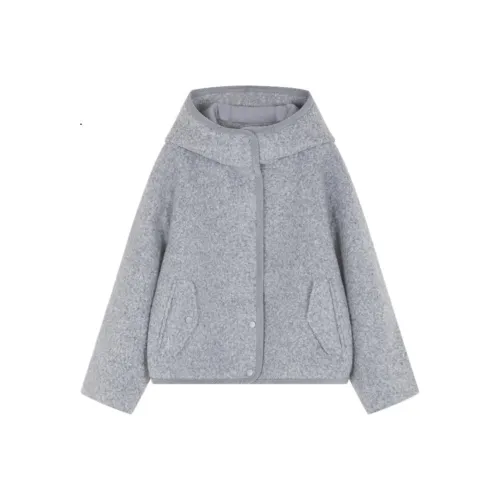 IHIMI Вельвет Feel Пальто Женское Туманно-Серый Синий