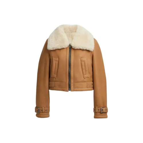 COACH Кожа Куртка Женская Коричневая