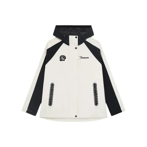 XTEP Тренчкот Женский Хлопковый Белый Джет Черный