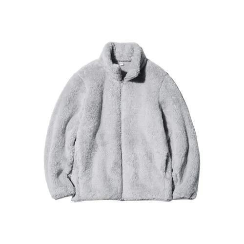 UNIQLO Бархат Feel Пальто Женское Светло-Серое