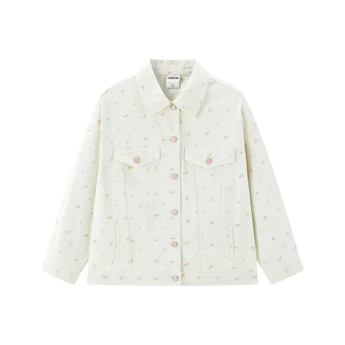 LEDIN Denim Jacket Женская Mist White