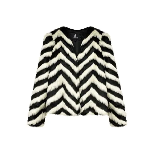 FLONAKED Мех Женский Черный Белый