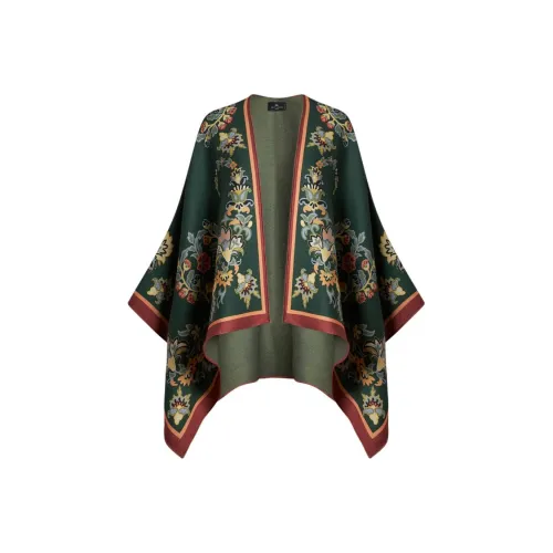 ETRO Темно-зеленый Женские Плащи