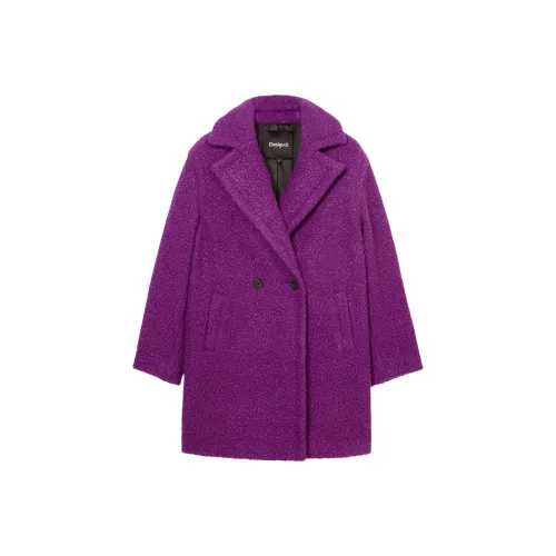 Desigual Фуксия Женское Пальто