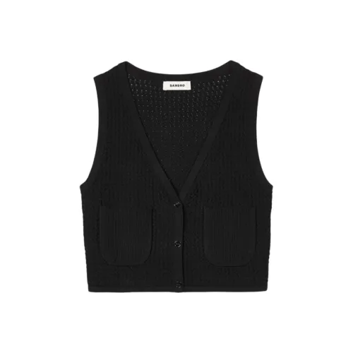 SANDRO Черные Женские Жилеты