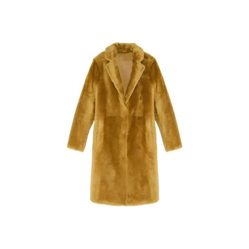 Yves Salomon SS24 Мех Женский Верблюжий Коричневый