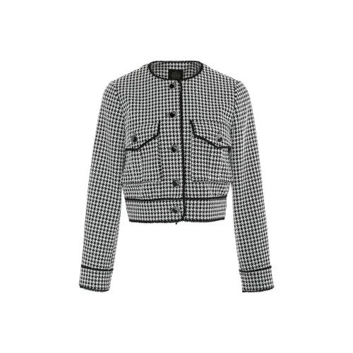 LIANCAN Cropped Jacket Женская Черный Белый