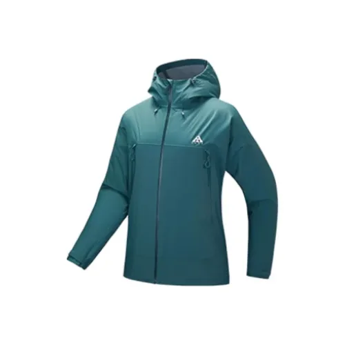 Anta Outdoor Collection Бирюзовые Зеленые Женские Ветровки