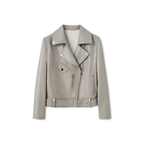 Beast King Cropped Куртка из натуральной кожи Женская