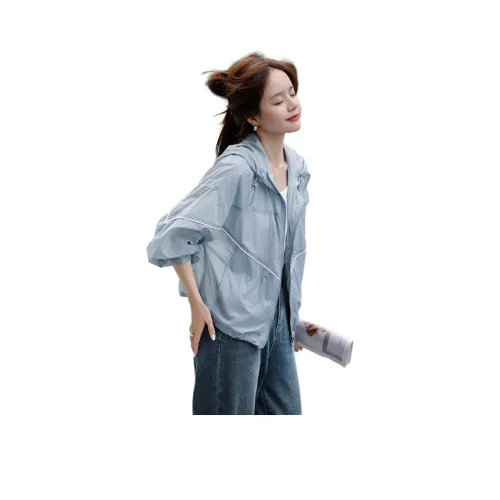 Mo Han Yi Mei Укороченная куртка женская туманно-голубая