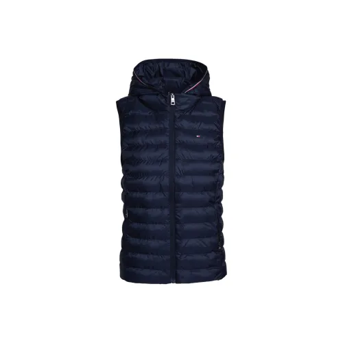 Tommy Hilfiger Утепленный Глобальный Stripe Жилет Женские Темно-синий