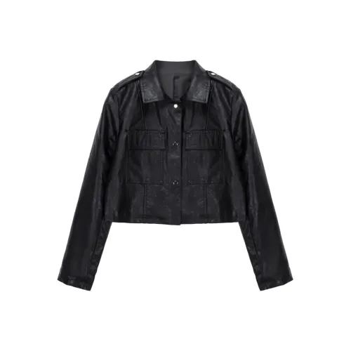 COMBO Кожа Куртка Женская Черная