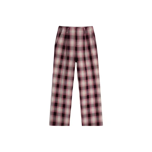 GAP Розовая клетка Женские повседневные брюки
