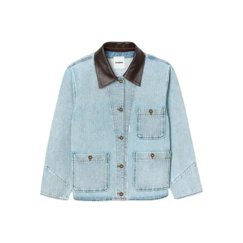 Sandro Denim Куртка Женская Светлый Деним