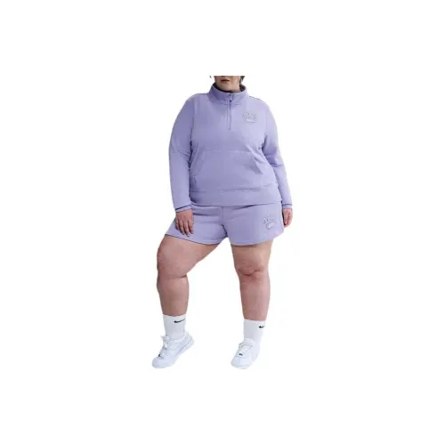 Nike Sportswear Club Флис Толстовка Женская Фиолетовая