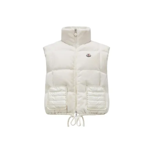 Moncler Arques Series Жилет Женский Natural Белый