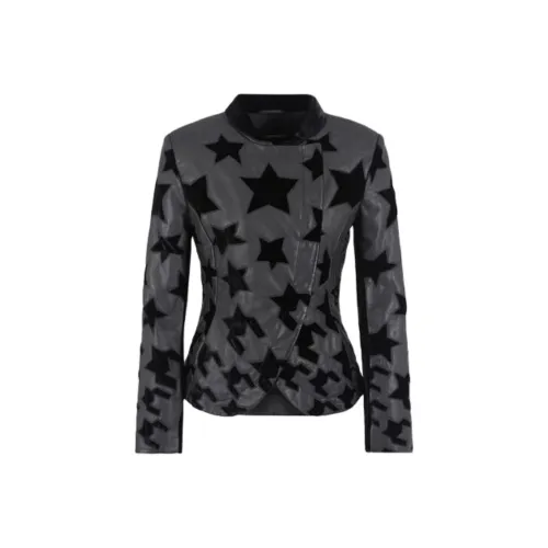 EMPORIO ARMANI Кожа Куртка Женская Черная