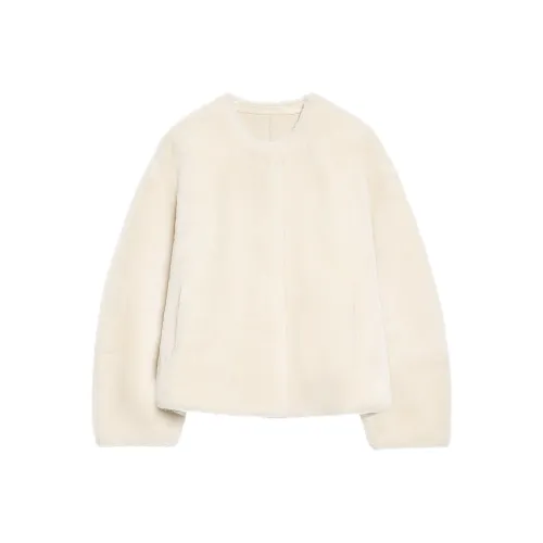 LETRANS Мех Женские Soy Молочно-белый