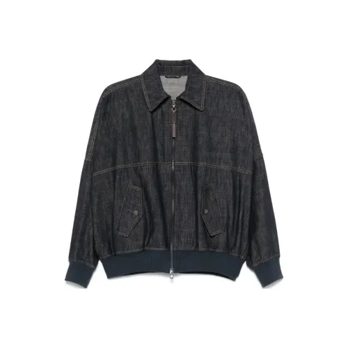 Brunello Cucinelli Индиго Женские Джинсовые Куртки