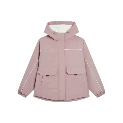 XTEP Хлопковый пуховик женский темно-розовый