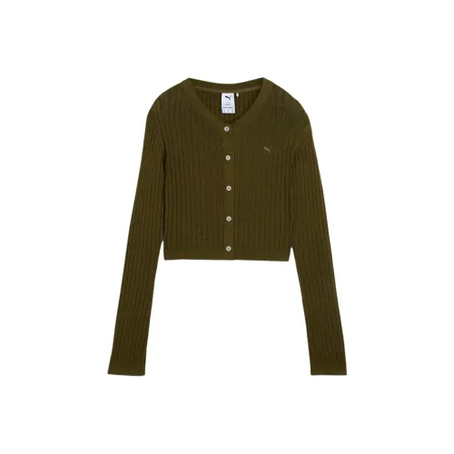 PUMA YONA Cropped Coat Women's Olive Brown