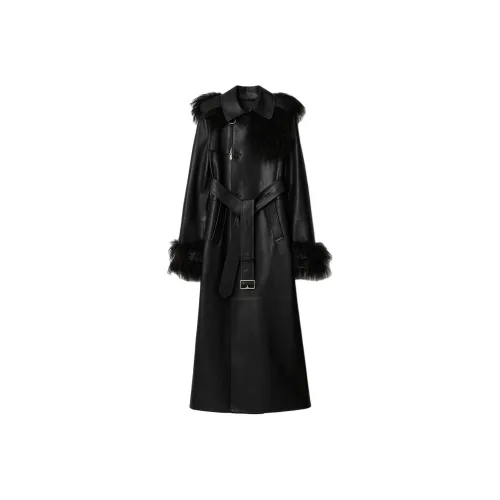 Burberry Черные Женские Кожаные Куртки